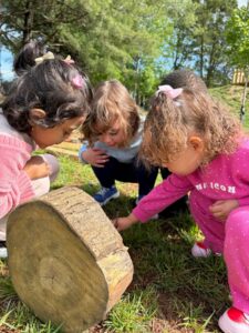 Kids exploring outside